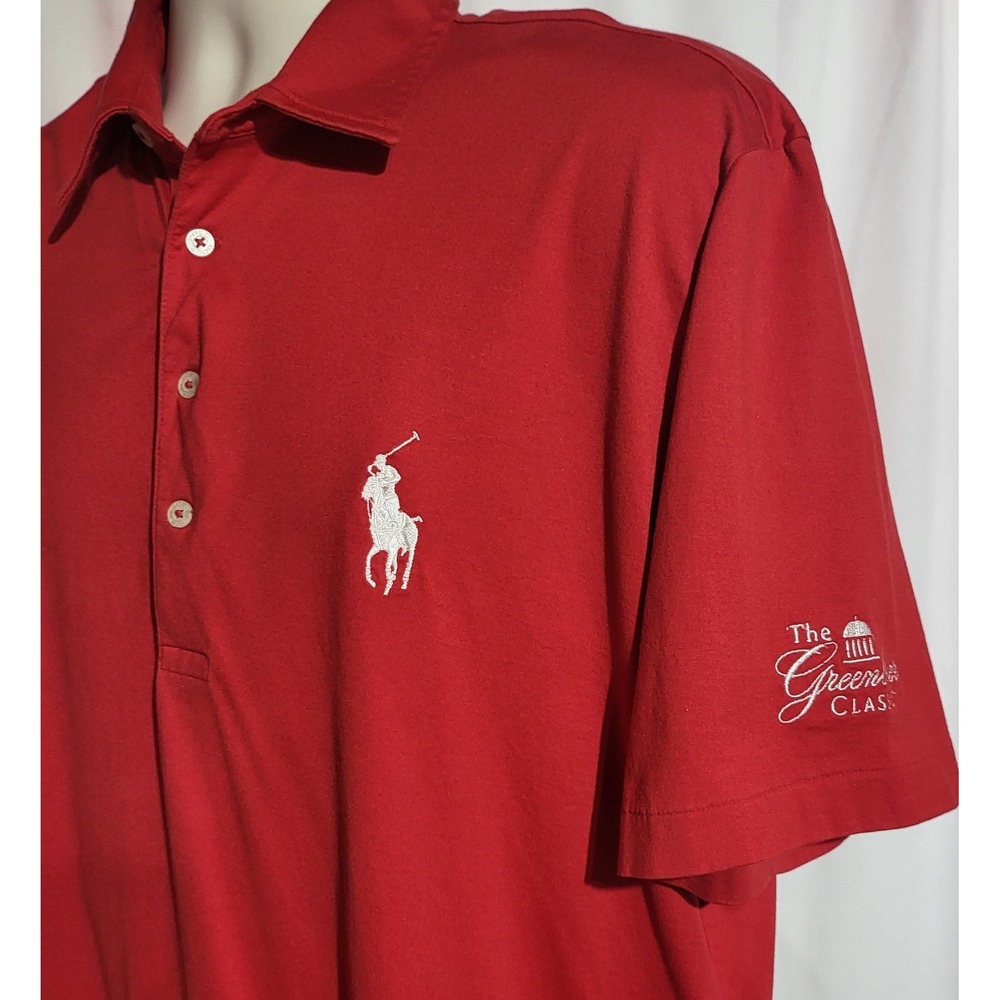 Mens Polo Golf Ralph Lauren Shirt True Red Size Large L Vintage Lisle ~Big Pony! - Picture 5 of 12